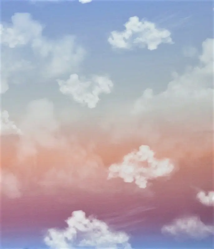 72x150 - Modal Sommersweat - Cloudy Sky by Lycklig Design - blau / mauve - RESTSTÜCK Nur Heute