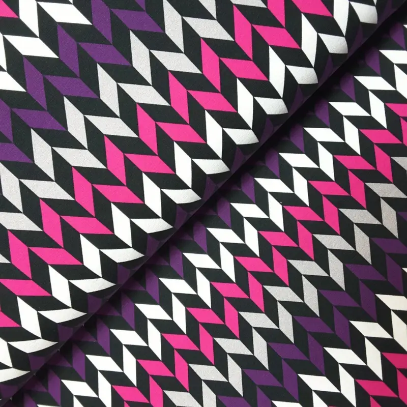66x160 * Sommersweat * Crazy Shapes by Lycklig Design * Fischgrat pink * RESTSTÜCK Geprüft