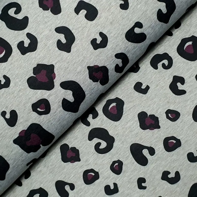 41x145 * Alpenfleece * Kuschelsweat * Leolook violett * RESTSTÜCK Top-Seller