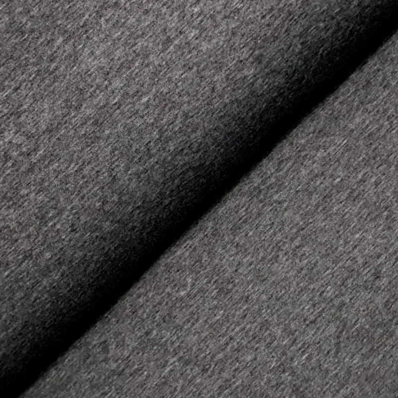 Super-Preis 42x145 * Alpenfleece * Kuschelsweat * dunkelgrau melange * RESTSTÜCK