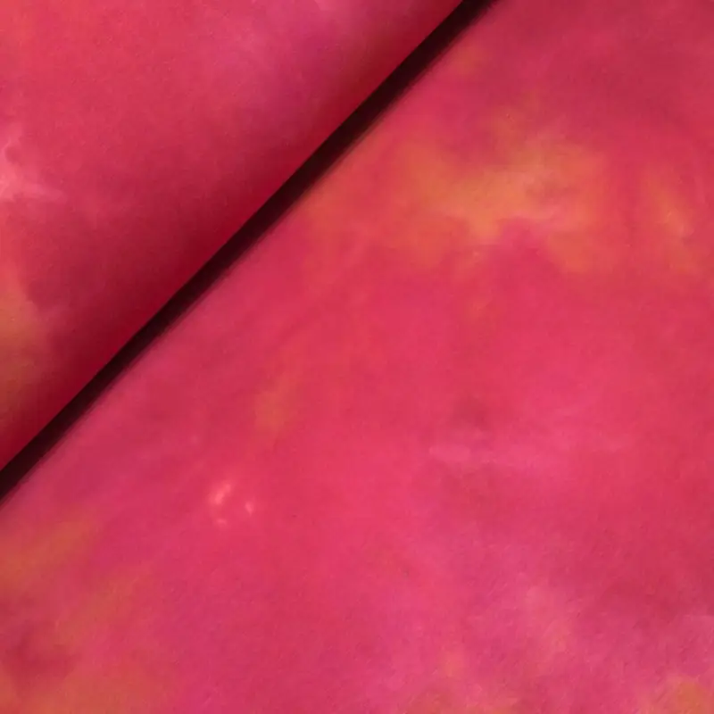 Solange Der Vorrat Reicht 70x145 * Alpenfleece * Kuschelsweat * Batik * rot * RESTSTÜCK