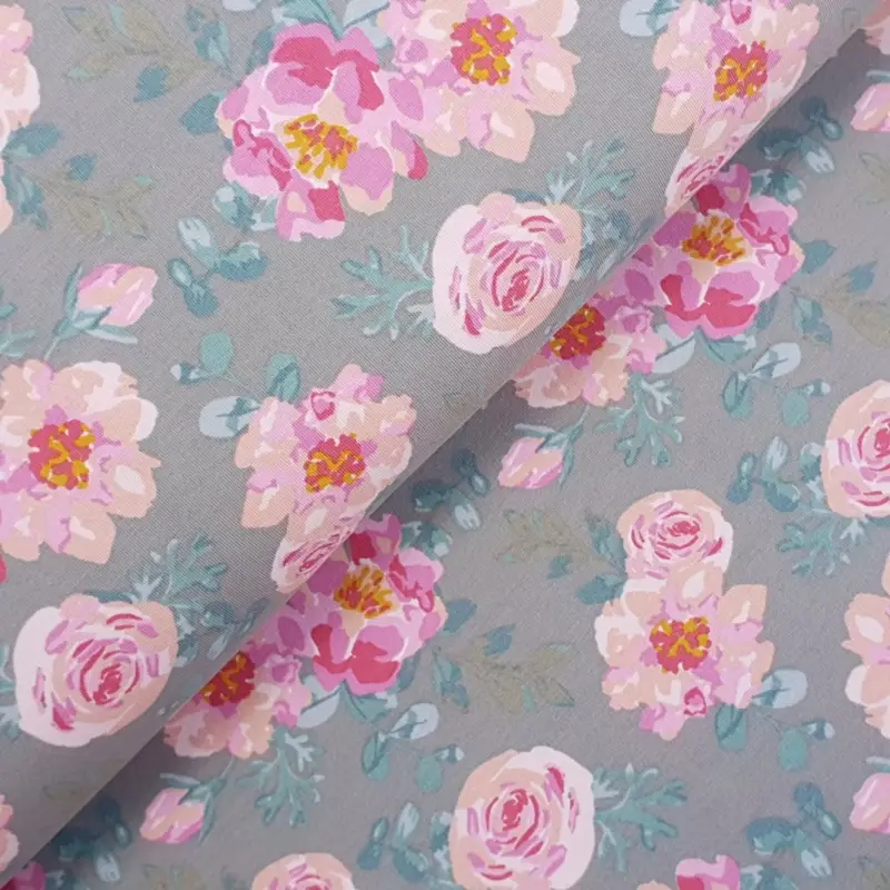 Neuheit Sommersweat "Summer Rose" grau