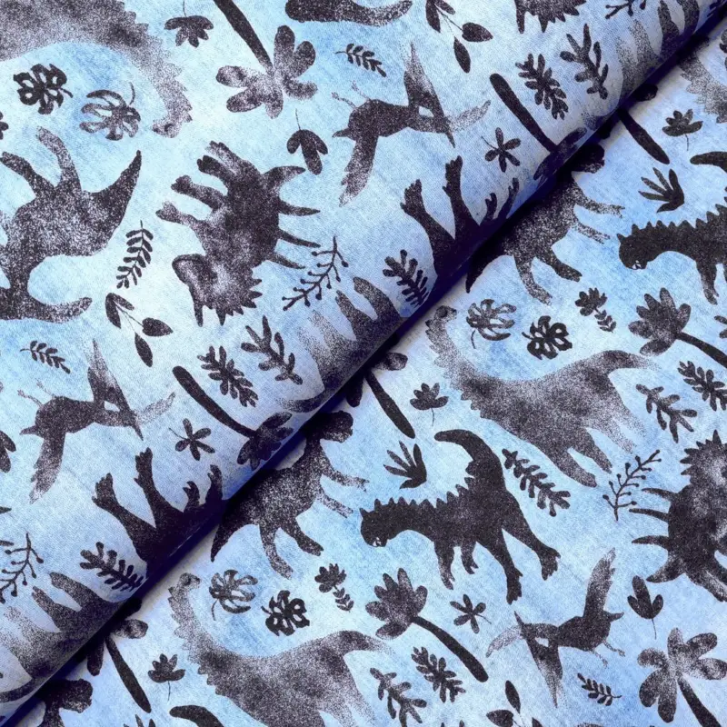 Neuheit Sommersweat * Looks like Denim * Dinos bleached