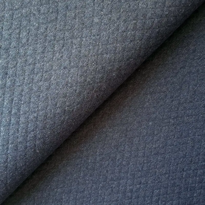 Bestpreis Steppstoff Rauten * marineblau melange * Baumwolle Ökotex