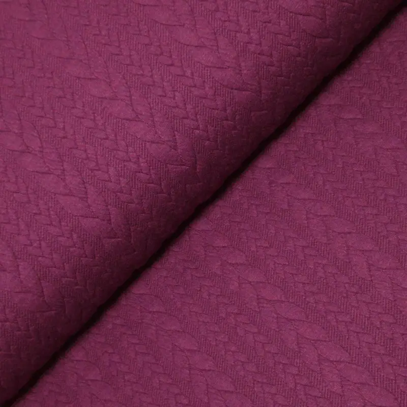 Solange Der Vorrat Reicht Steppstoff Zopfmuster * Jacquard * brombeer