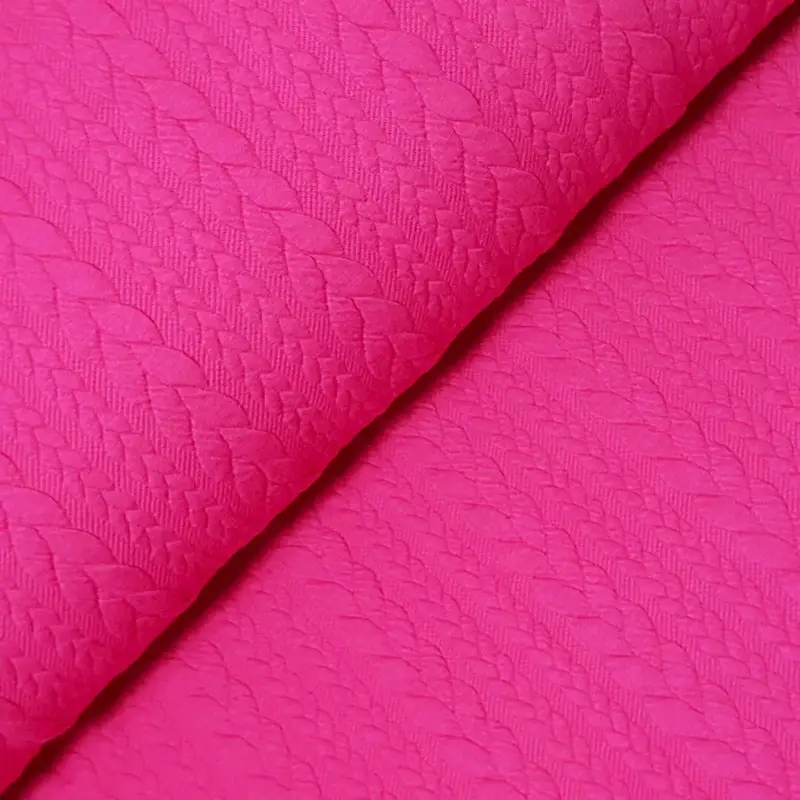 Steppstoff Zopfmuster * Jacquard * pink Direkt Vom Hersteller