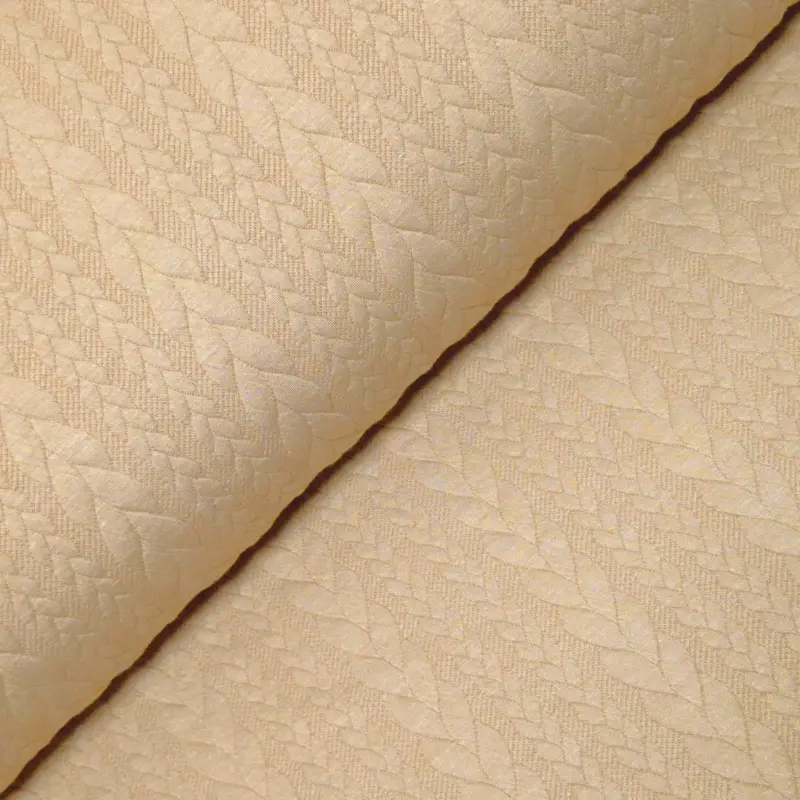 Steppstoff Zopfmuster * Jacquard * sand Preiswert