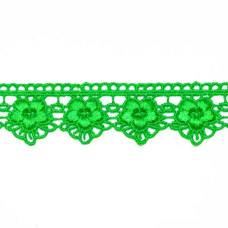 Kracherpreis Stickereispitze * Blume * grasgrün