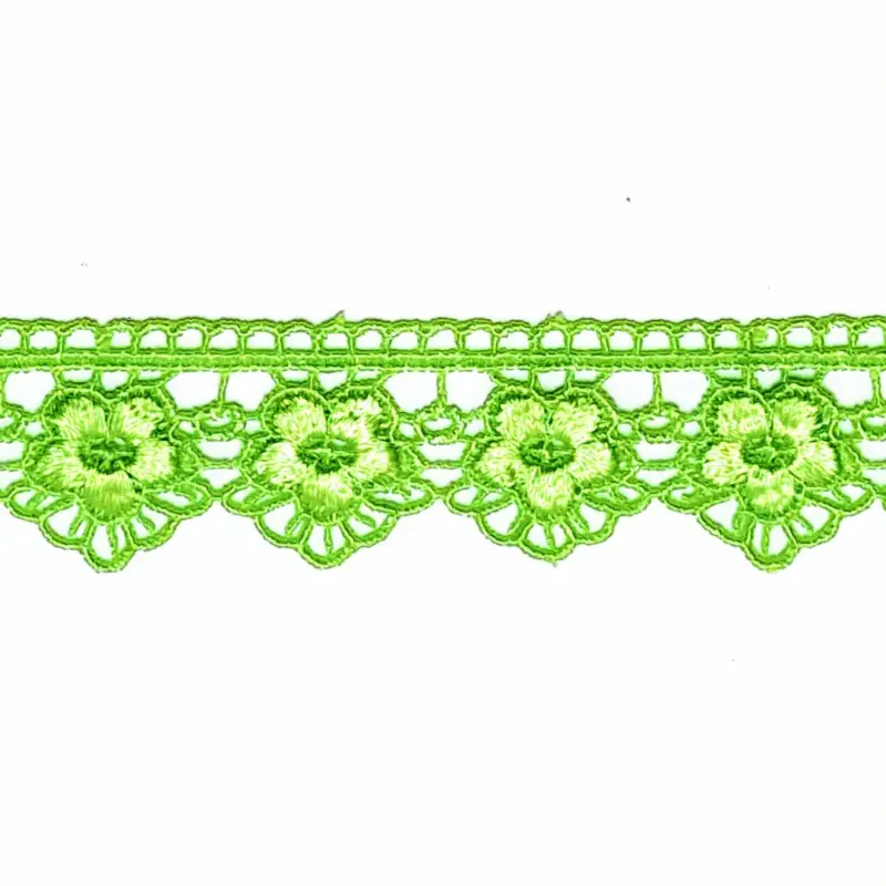 Heißes Angebot Stickereispitze * Blume * kiwigrün