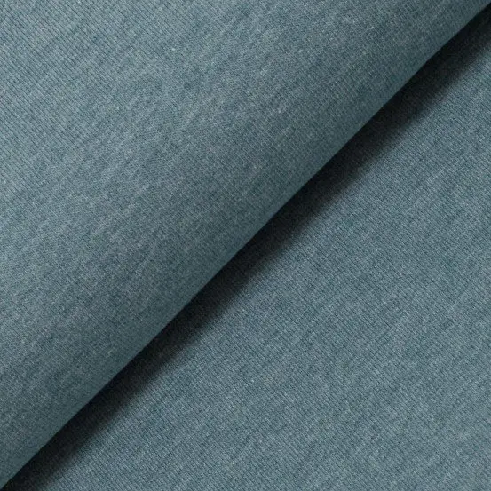 Sweat * helles petrol meliert * angeraut * leichte Qualität Begrenztes Angebot