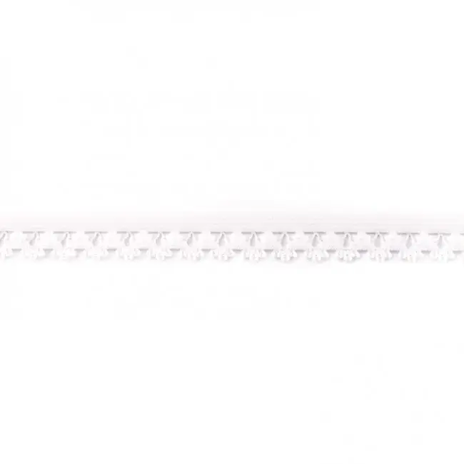 Wäschegummi mit Spitzenabschluß * weiß Versand Am Gleichen Tag