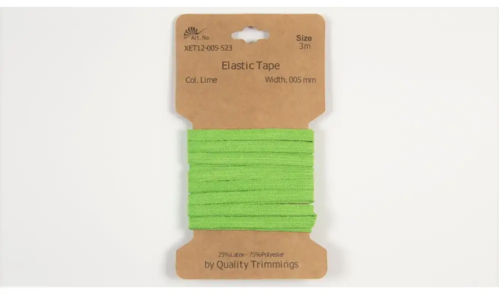 Karte 3m Elastik Gummi 5mm breit in lime (523) Günstig