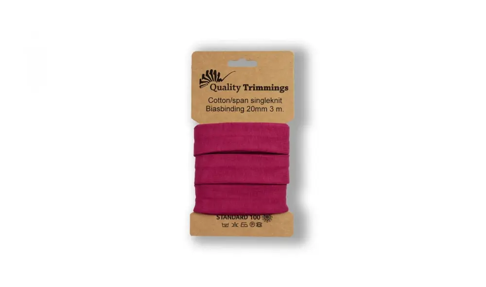 Schrägband Jersey Ben uni bordeaux (018) Karte 3m Preisreduziert