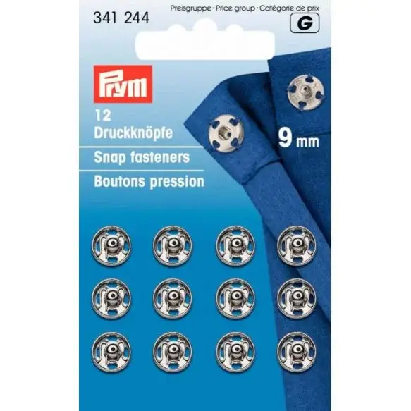 Finale Aktion Prym Annäh-Druckknöpfe 9mm silber(341 244)
