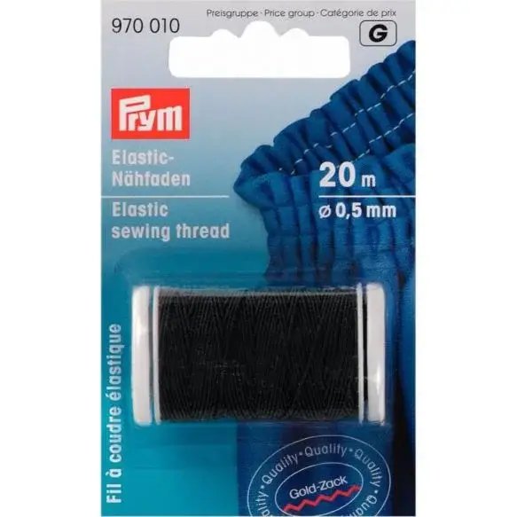 Top-Preis Prym Elastik-Nähfaden 0,5mm schwarz 20m (970 010)