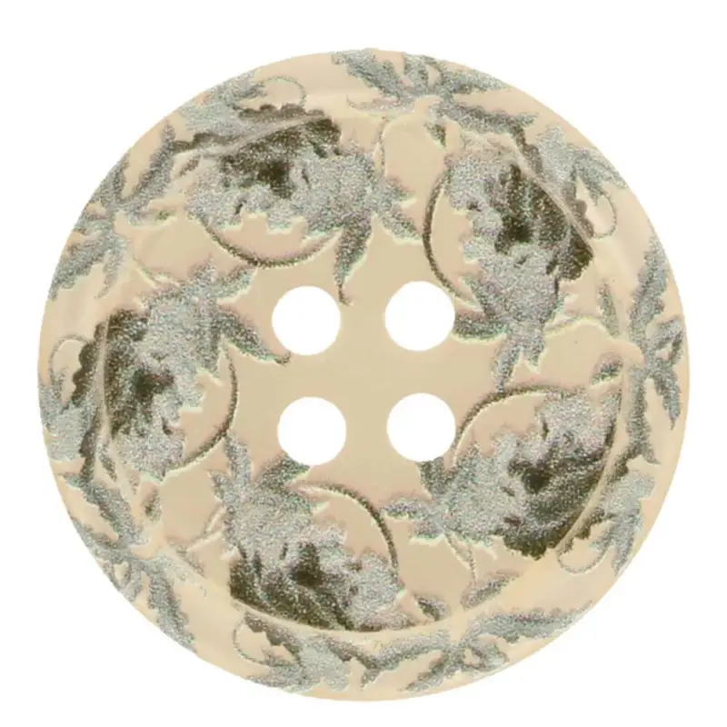 Direktkauf Knopf Blümchen 25mm creme