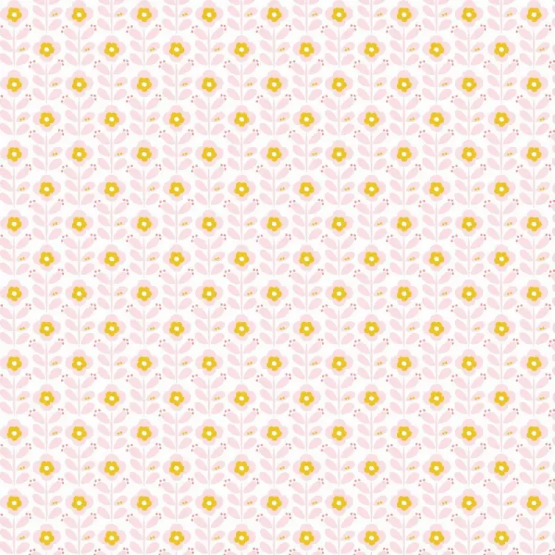 Abverkauf Baumwollstoff beschichtet Graphic Flowers - weiß