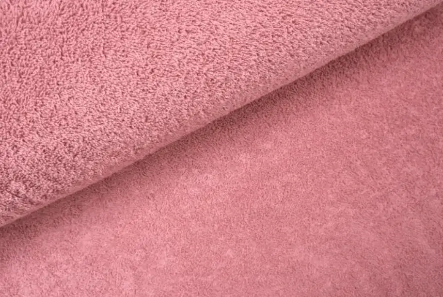 Preisknaller Frotteestoff uni dark old pink