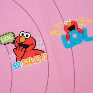 Kracherpreis Lizenz Baumwolljersey Panel Sesamstrasse "Elmo - So Silly und LOL" - rosa