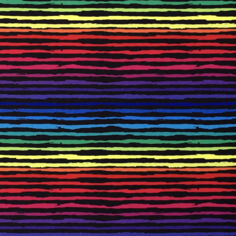 Karnevalsstoff Burlington mit Kritzelstreifen - schwarz/bunt Bestseller