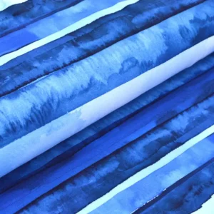 Preisknaller Digitaljersey Eigenproduktion "Wavy Stripes" mit Streifen - dunkelblau/blau