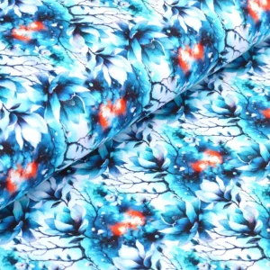 Digitaljersey Eigenproduktion "Magic Magnolia" mit Magnolien - blau Top-Angebot