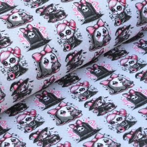 Digitaljersey Eigenproduktion "Spooky Halloween" mit coolem Halloween-Motiv - hellgrau Beliebt