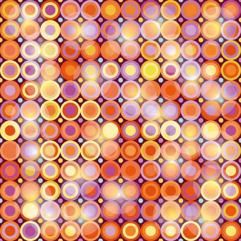Karnevalsstoff Burlington mit Kringeln - orange/gelb/rosa Highlight