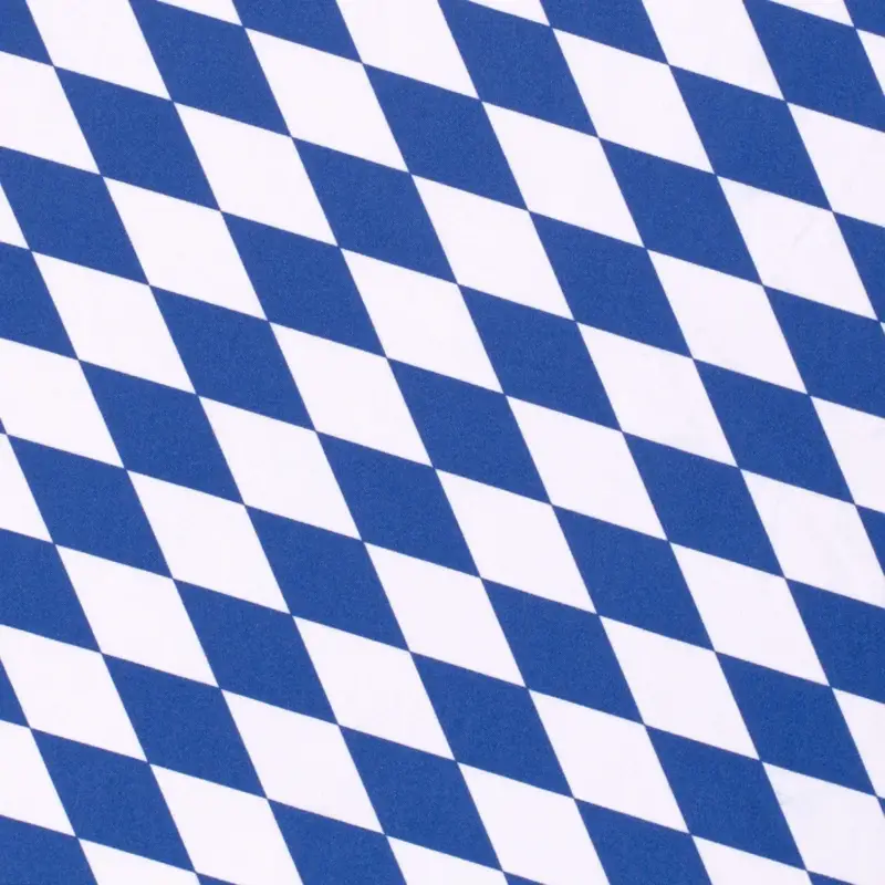 Expressversand Karnevalsstoff Burlington mit großem Rautenmuster - blau/weiß