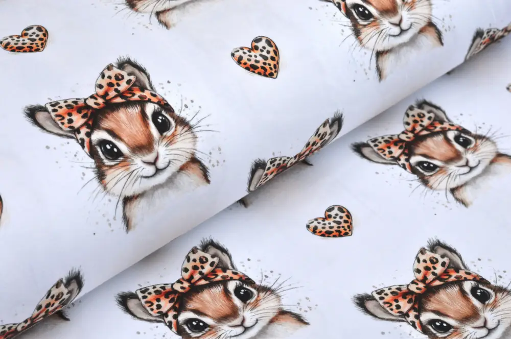 Digitaljersey Eigenproduktion "Susi Hörnchen" mit Eichhörnchen und Leopardenherzen - weiß Letzte Chance
