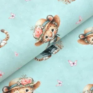 Digitaljersey Eigenproduktion "Tigerlily und die Schmetterlinge" - dusty mint Expressversand