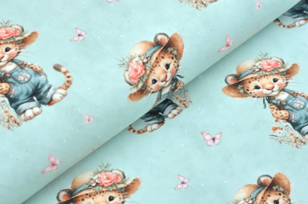 Digitaljersey Eigenproduktion "Tigerlily und die Schmetterlinge" - dusty mint Expressversand