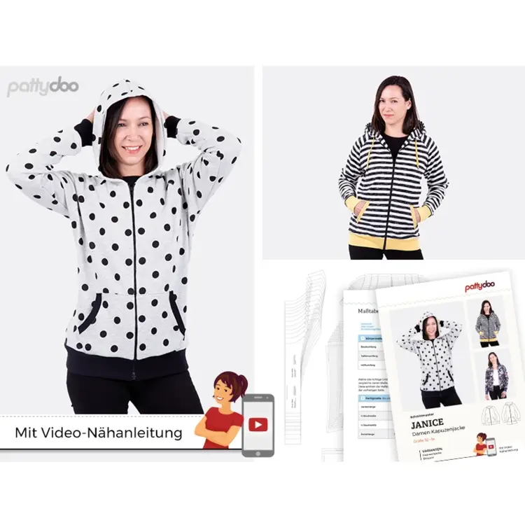 pattydoo Kapuzenjacke Janice Papierschnittmuster Aktuell