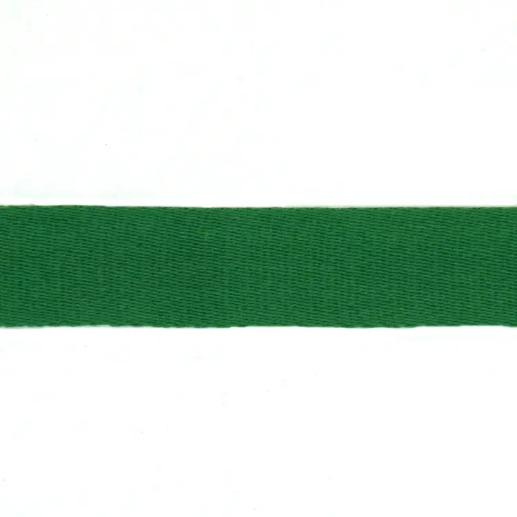 Baumwoll-Gurtband uni grasgrün 38 mm Geprüft