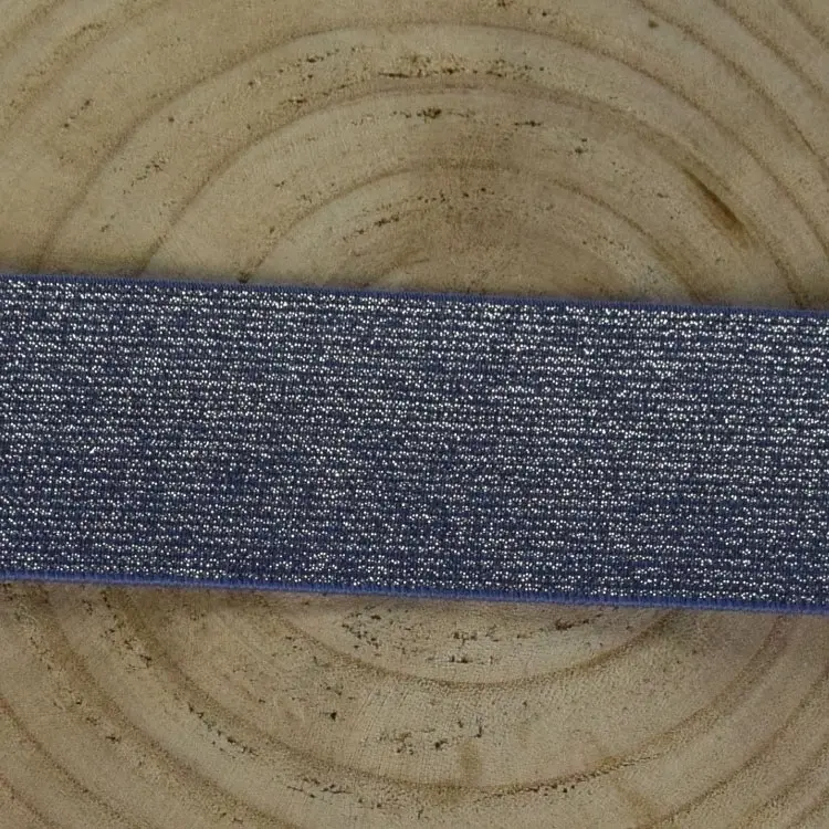 Schneller Versand Glitzer Gummiband, jeansblau