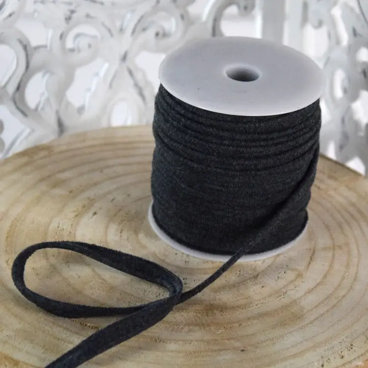 Elastisches Paspelband, dunkelgrau melange Meistverkauft