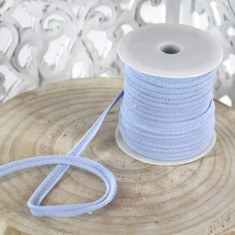 Elastisches Paspelband, hellblau Sichere Zahlung