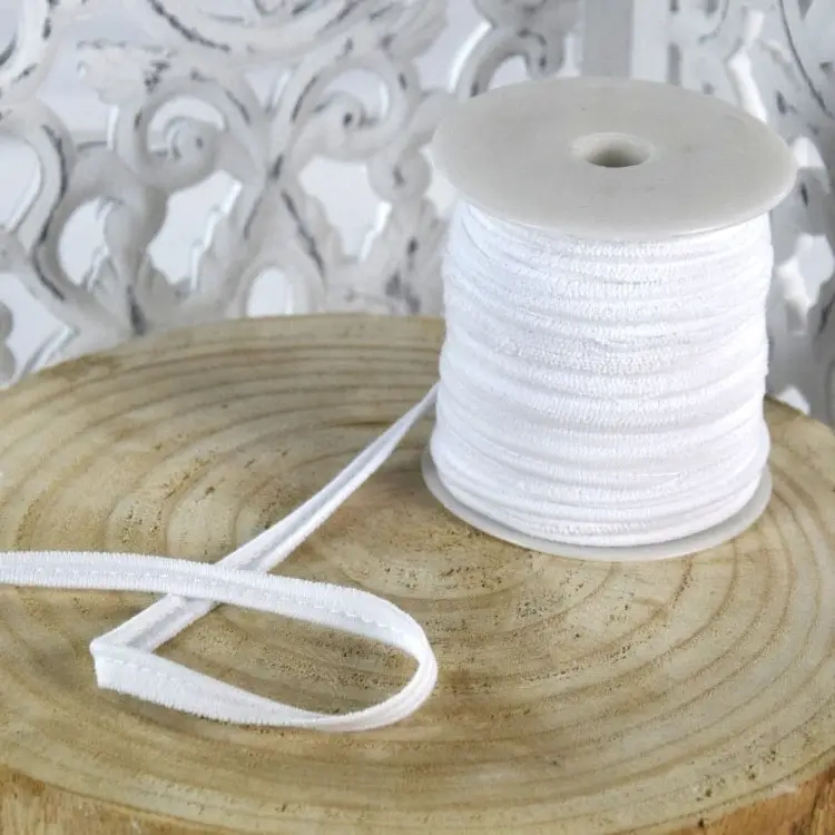 Elastisches Paspelband, weiss Billig