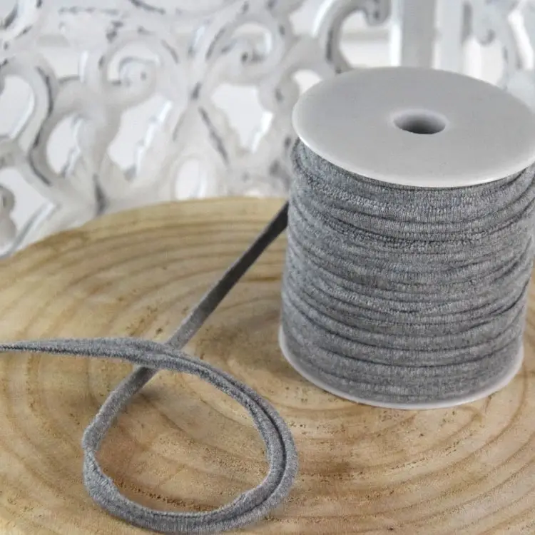 Top-Angebot Elastisches Paspelband, hellgrau melange