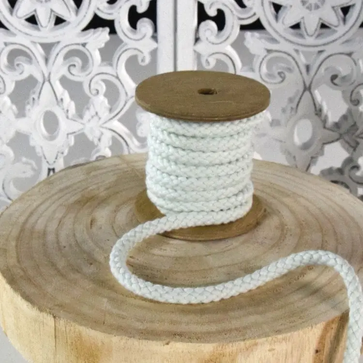 Zertifiziert Baumwollkordel, 1cm, pastellmint