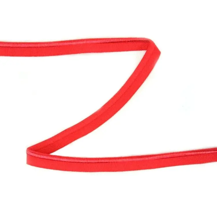 Elastischesglänzendes Paspelband, rot 10 mm Begrenztes Angebot