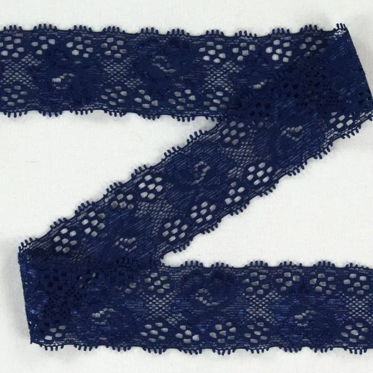 Elastische Spitze, dunkelblau Abverkauf