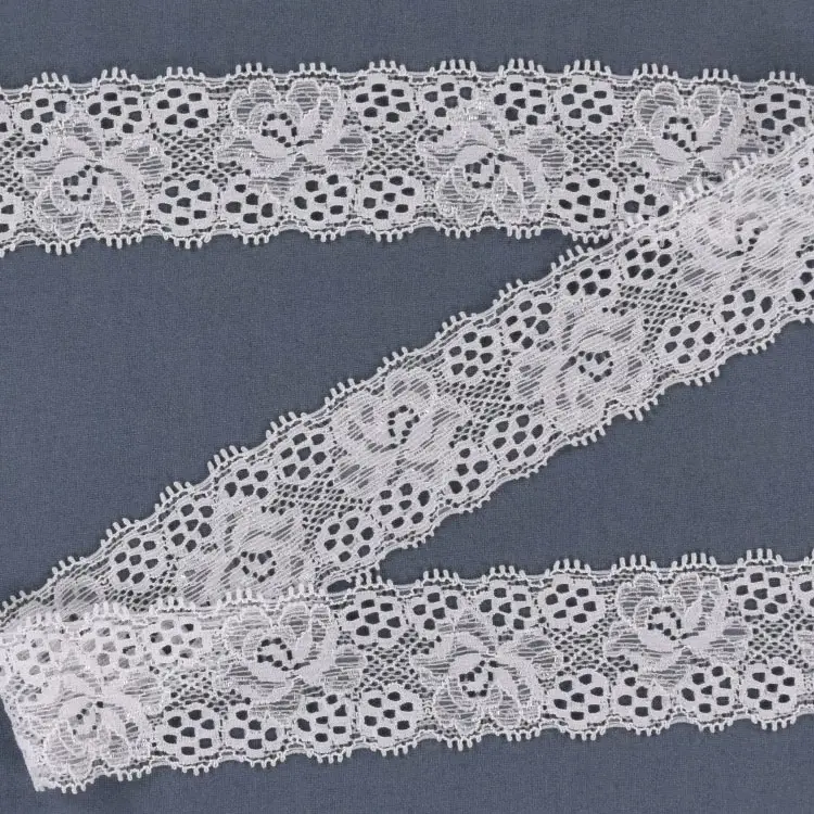 Zertifiziert Elastische Spitze, weiss
