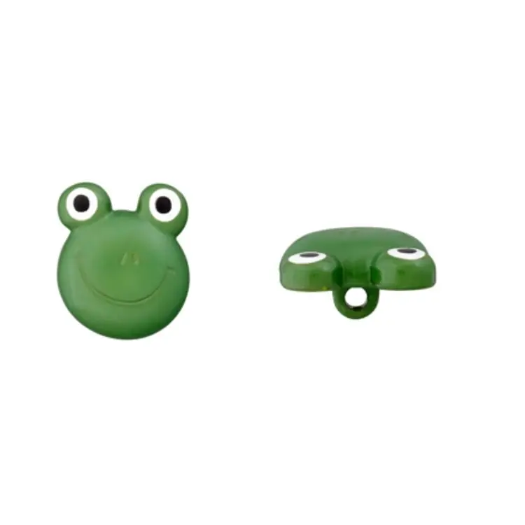 Preisreduziert Kinderösenknopf Froschkopf 1, grün 20 mm