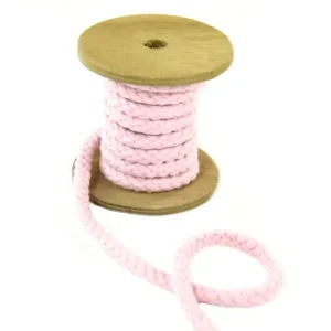 Billig Baumwollkordel 8 mm, pastellrosa