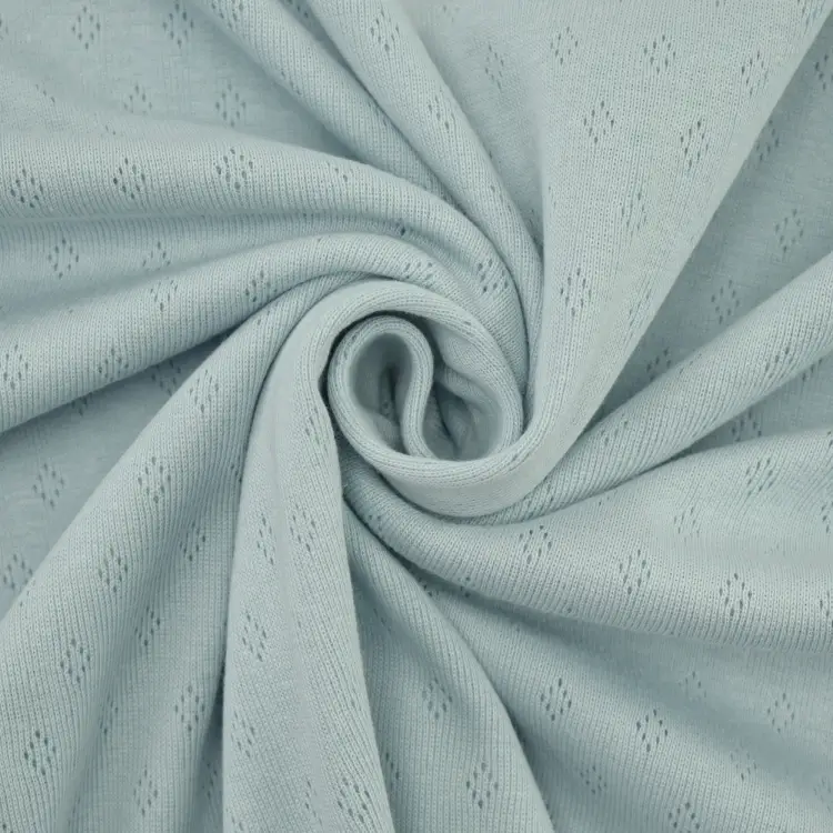 Feinstrickjersey Ajour, pastellblau Direkt Vom Hersteller