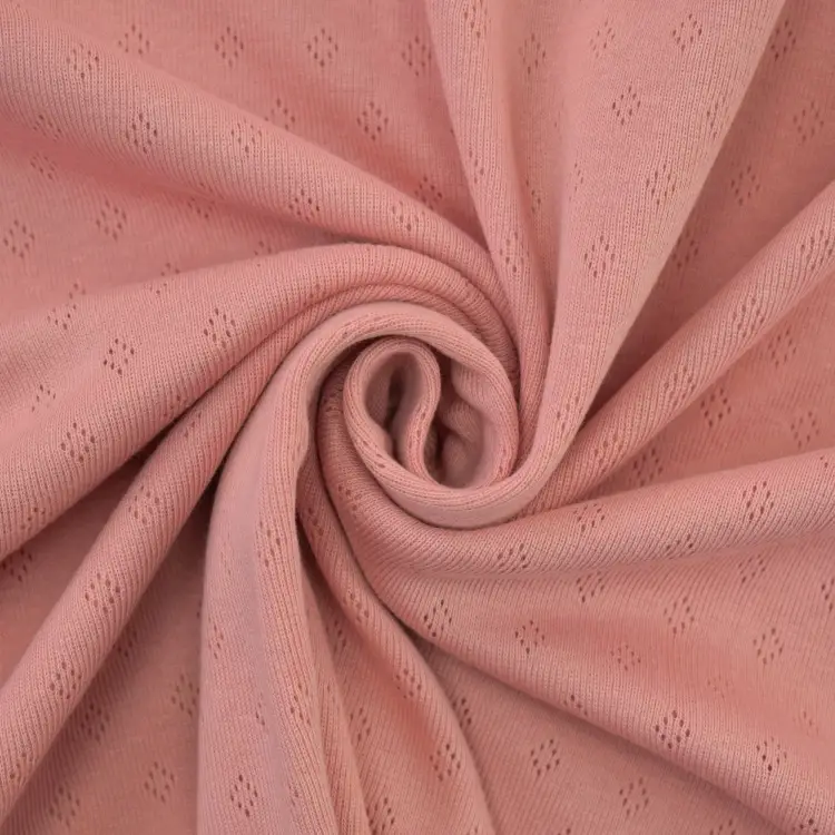 Markenware Feinstrickjersey Ajour, pastellrosa