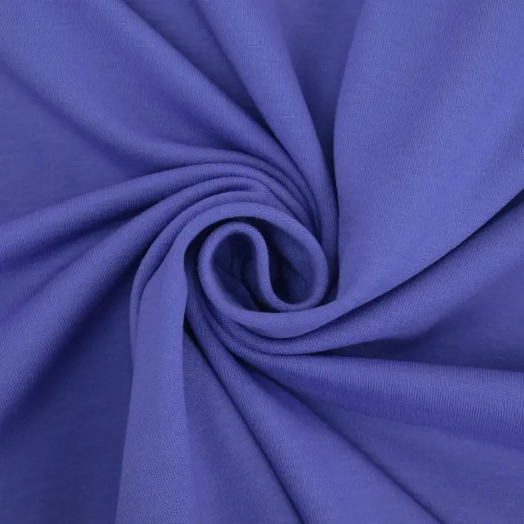 Baumwolljersey uni, mittelblau Versand Am Gleichen Tag