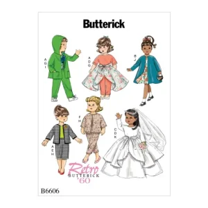 Schnittmuster Butterick 6606 Puppenkleidung Heißes Angebot