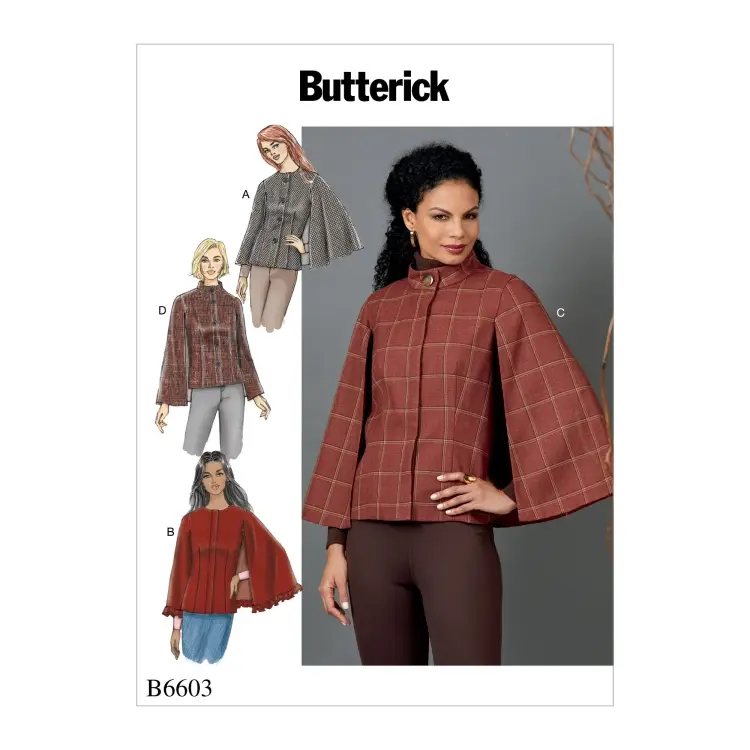 Schnittmuster Butterick 6603 Damencape Letzte Chance
